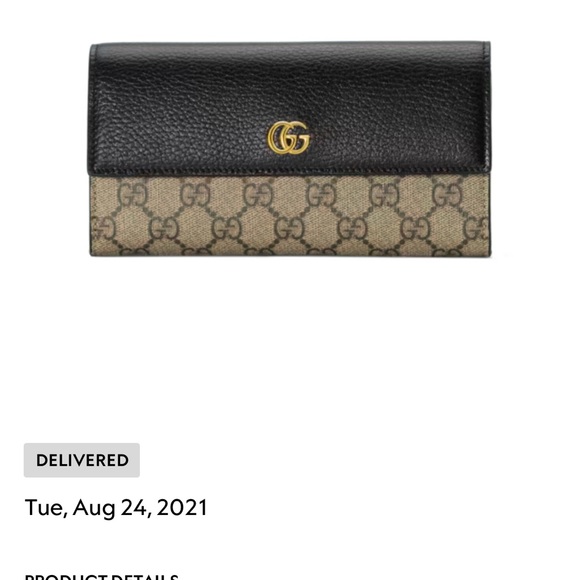 Selling Gucci Marmont Leather Continental Wallet. - Picture 6 of 7